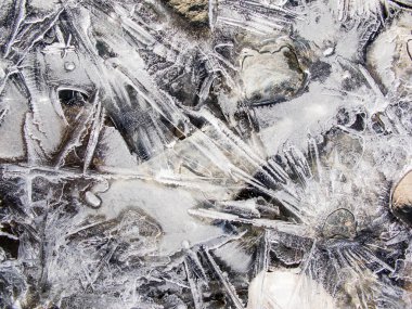 Nehirde buz, kışın buz.