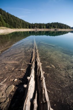 Beautiful morning at the mountain lake.