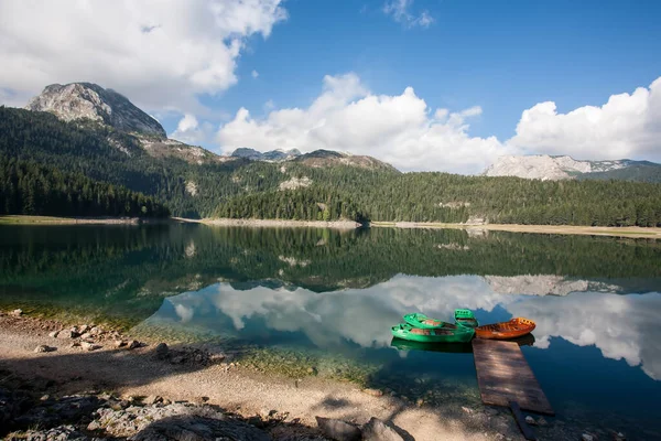 Bela Vista Lago Negro Localização Parque Nacional Durmitor Zabljak Montenegro — Fotografia de Stock