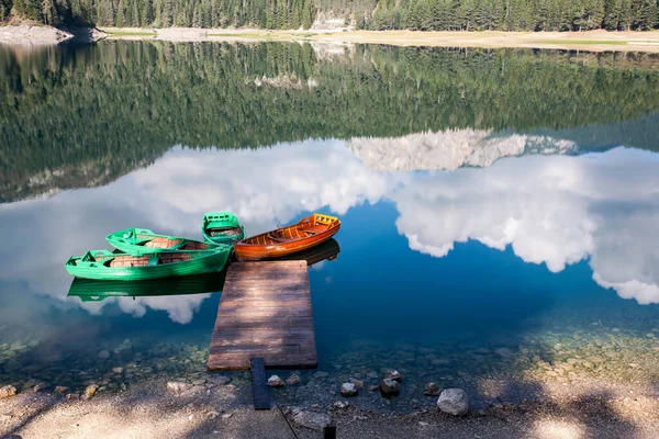 Bela Vista Lago Negro Localização Parque Nacional Durmitor Zabljak Montenegro — Fotografia de Stock