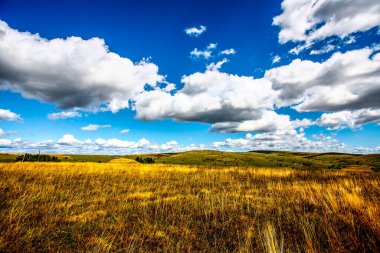Dağda güzel bir manzara. HDR Resmi (Yüksek Dinamik Aralık).