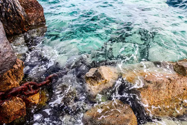 Kumsaldaki Deniz Taşları Deniz Manzarası Hdr Resmi Yüksek Dinamik Aralık - Stok İmaj