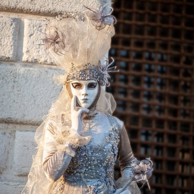 VENICE, ITALY - Febrary 14 2023: The masks of the Venice carnival 202