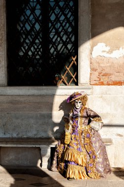 VENICE, ITALY - Febrary 15 2023: The masks of the Venice carnival 202