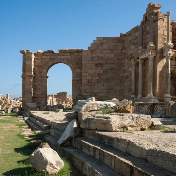 Die Thermen Von Adriano Leptis Magna — Stockfoto