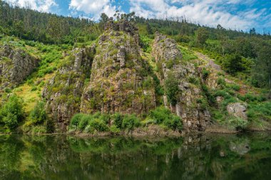 View of The Mondego bookstore, natural monument near Mondego river in Penacova - Portugal.