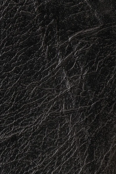 Fondo Cuero Artificial Sintético Negro Con Textura Pulcra Espacio Copia — Foto de Stock