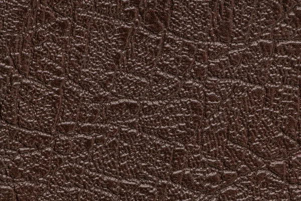 Fundo Couro Artificial Sintético Marrom Com Textura Pura Espaço Cópia — Fotografia de Stock