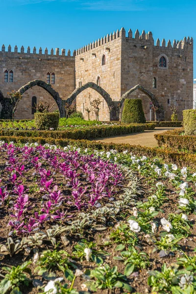 Trädgård Santa Barbara Och Ärkebiskop Palace Braga Centrala Braga Portugal — Stockfoto