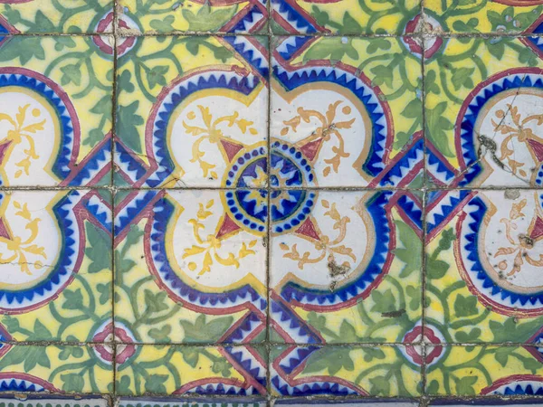 Azulejos Decorativos Portugueses Ornamentados Tradicionais Coloridos — Fotografia de Stock