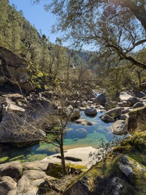 View to Fafiao River located in Peneda-Geres National Park, northern Portugal