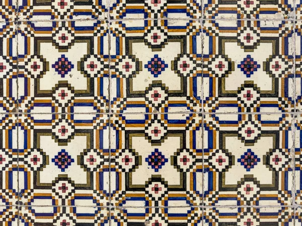 Traditional Colorful Ornate Portuguese Decorative Tiles Azulejos — Stock Photo, Image