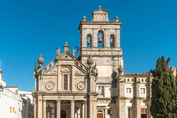 Facciata Della Chiesa Igreja Graca Evora Alentejo Portogallo — Foto Stock