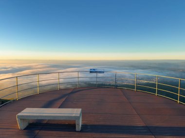Serra da Freita 'daki Detrelo da Malhada Gözlem Güvertesi. Arouca, Aveiro, Portekiz.