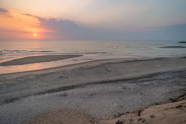 stock image Landscape of sunset in Sao Pedro de Maceda beach. Ovar, Portugal.