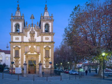 Vila Real, Portekiz - 21 Kasım 2023. Vila Real, Portekiz 'de Barok tarzı Sao Pedro Kilisesi