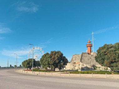 Portekiz, Figueira da Foz 'daki Santa Catarina Kalesi. Yaşlı Santa Cata