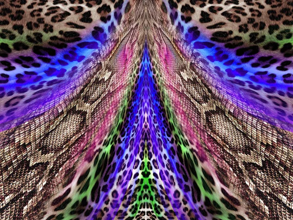 Абстрактная Красочная Леопардовая Змеиная Текстура — стоковое фото