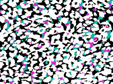 Renkli leopar deseni, neon rengi