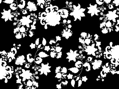 Tek renkli çiçek deseni, çiçek deseni.