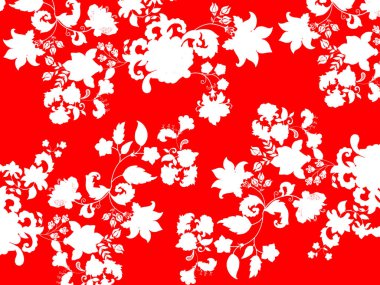 Tek renkli çiçek deseni, çiçek deseni.