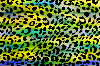 Leopar desenli renkli arkaplan