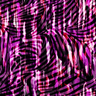 Suluboya zebra dokusu, kaplan derisi.