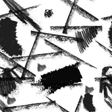 Seamless watercolor geometric pattern, colorful brush effect.