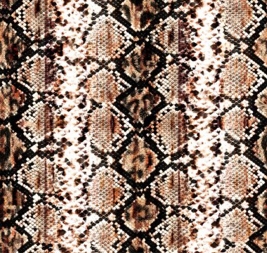 Seamless watercolor snake texture, snake, python skin, animal print.