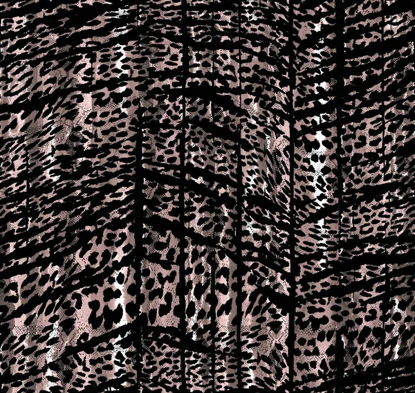 Απρόσκοπτη Ακουαρέλα Απεικόνιση Μοτίβο Λεοπάρδαλη Ζώα Εκτύπωσης — Φωτογραφία Αρχείου