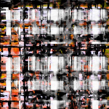 Seamless brush effect geometric, plaid, lines, stripe pattern, watercolor lines.