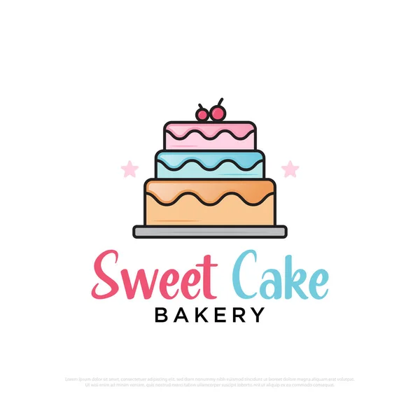 Sweet Cupcake Inspiracji Logo Piekarni Best Dla Firmy Logo Symbole — Wektor stockowy