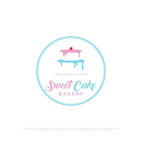 Süße Cupcake Logo Design Vektor Bakery Logo Symbol Logo Inspiration — Stockvektor