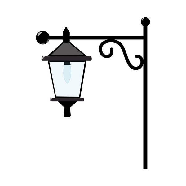 Street hanging lamp. Vector illustration