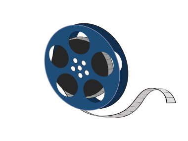 Makara içinde film şeridi. Vektör illüstrasyonu