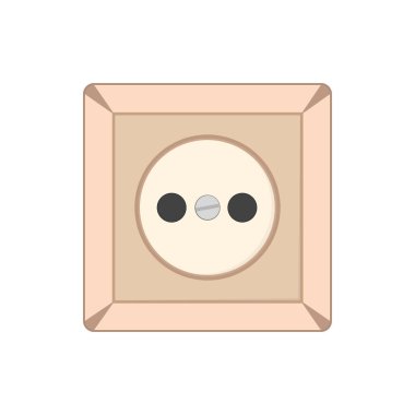 Elektrik prizi. Düz tasarımda vektör illüstrasyonu