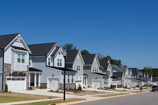 Row New Residential Houses — Stock Photo, Image
