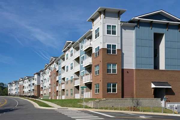 Typical New Suburban Apartment Building Stock Photo