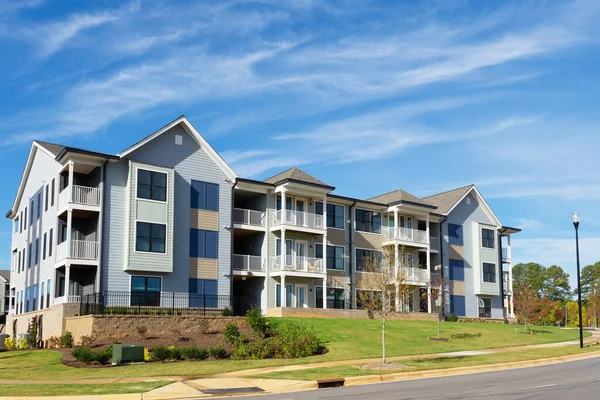 Street View Apartment Buildings Royalty Free Stock Photos