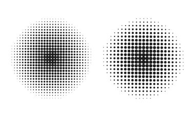 Siyah yarım ton daireler, yarım ton nokta deseni