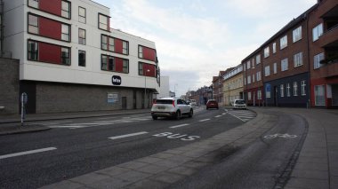 Danimarka 'da Aalborg' un şehir manzarası