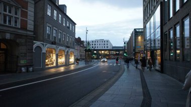 Danimarka 'da Aalborg' un şehir manzarası