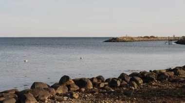 Deniz kıyısının güzel manzarası