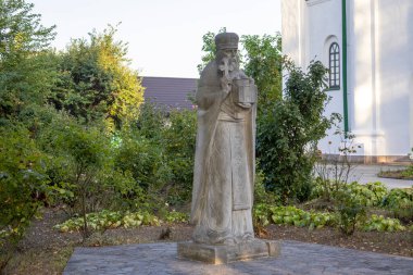 Kaniv, Ukrayna - 5 Ekim 2019; St. Macarii Kanivskyi Anıtı