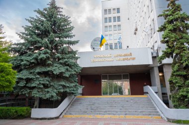 Cherkasy, Ukrayna - Mayıs 2024: Çerkasy Devlet Teknoloji Üniversitesi Binası