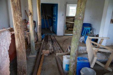 Biivtsi, Poltava Oblastı, Ukrayna - 9 Ağustos 2023: Ünlü Ukraynalı şair Vasyl Symonenko Müzesi