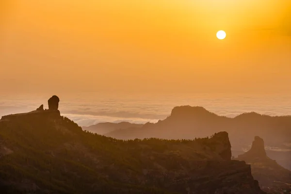 Sunset from the top of  Pico de las Nieves, Gran Canaria Island.