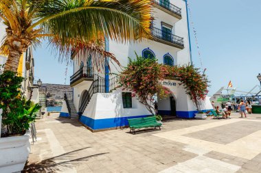 Puerto de Mogan, Gran Canaria, Spain, 18 July 2022: View of the marina in Puerto de Mogan, Gran Canaria
