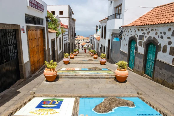Firgas Gran Canaria Spain July 2022 Famous Paseo Canarias Street — Stockfoto