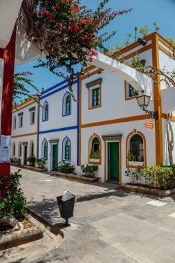 A street scene in Puerto de Mogan Gran Canaria, Canary Islands, Spain